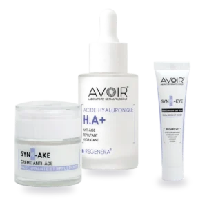 Pack REGENERA : sérum Acide Hyaluronique + B5, soin contour des yeux SYN®EYE et crème SYN®-AKE